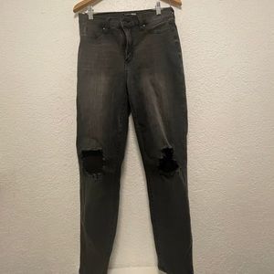 Women’s Fashion Nova ripped and Faded look Jeans